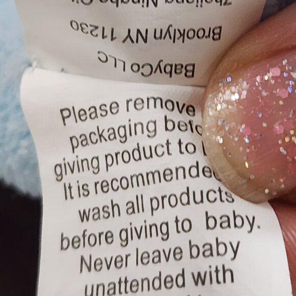 BabyCo LLC Angel Dear Blue Napping Polyester 15"x15" Elephant Baby Blanket - Picture 15 of 16